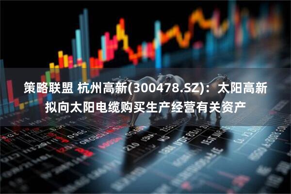 策略联盟 杭州高新(300478.SZ)：太阳高新拟向太阳电缆购买生产经营有关资产